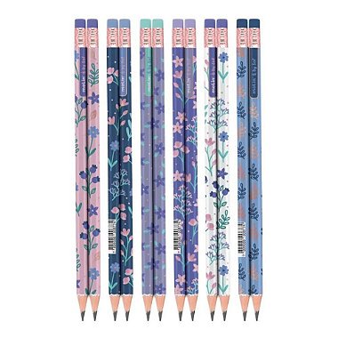 kit com 4 Lápis Preto HB Lilac Fields by Sof - Molin - Sortidos