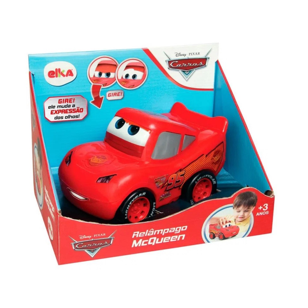 Brinquedo Carrinho Relâmpago Mcqueen Vermelho 18cm Muda de Expressão Infantil Elka - 1182 em Oferta na Shopee
