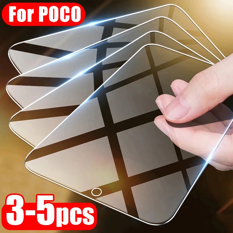 1-5 ps Película de vidro Xiaomi protetor de tela Poco X8 Pro Max X5 X6 X7 Pro F8