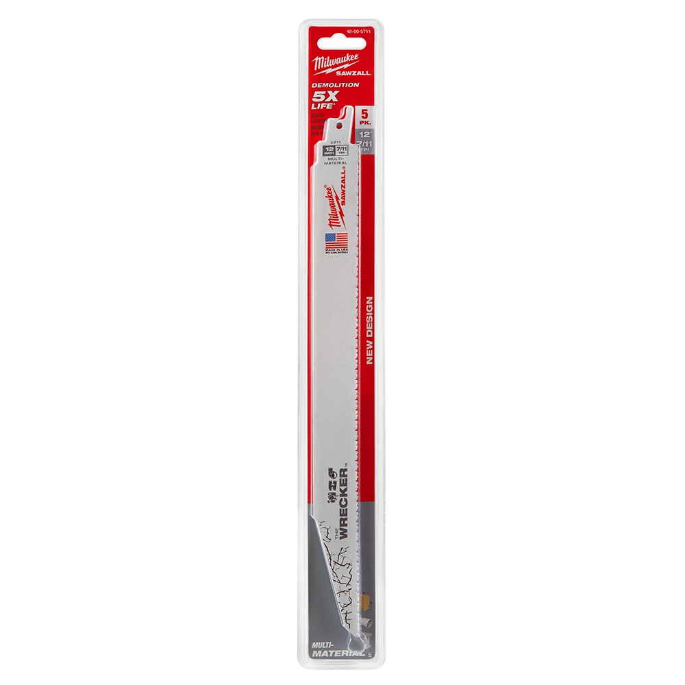 Lamina Serra Sabre 12 8d - Uso Geral 5 Pçs - 48-00-5711 Milwaukee