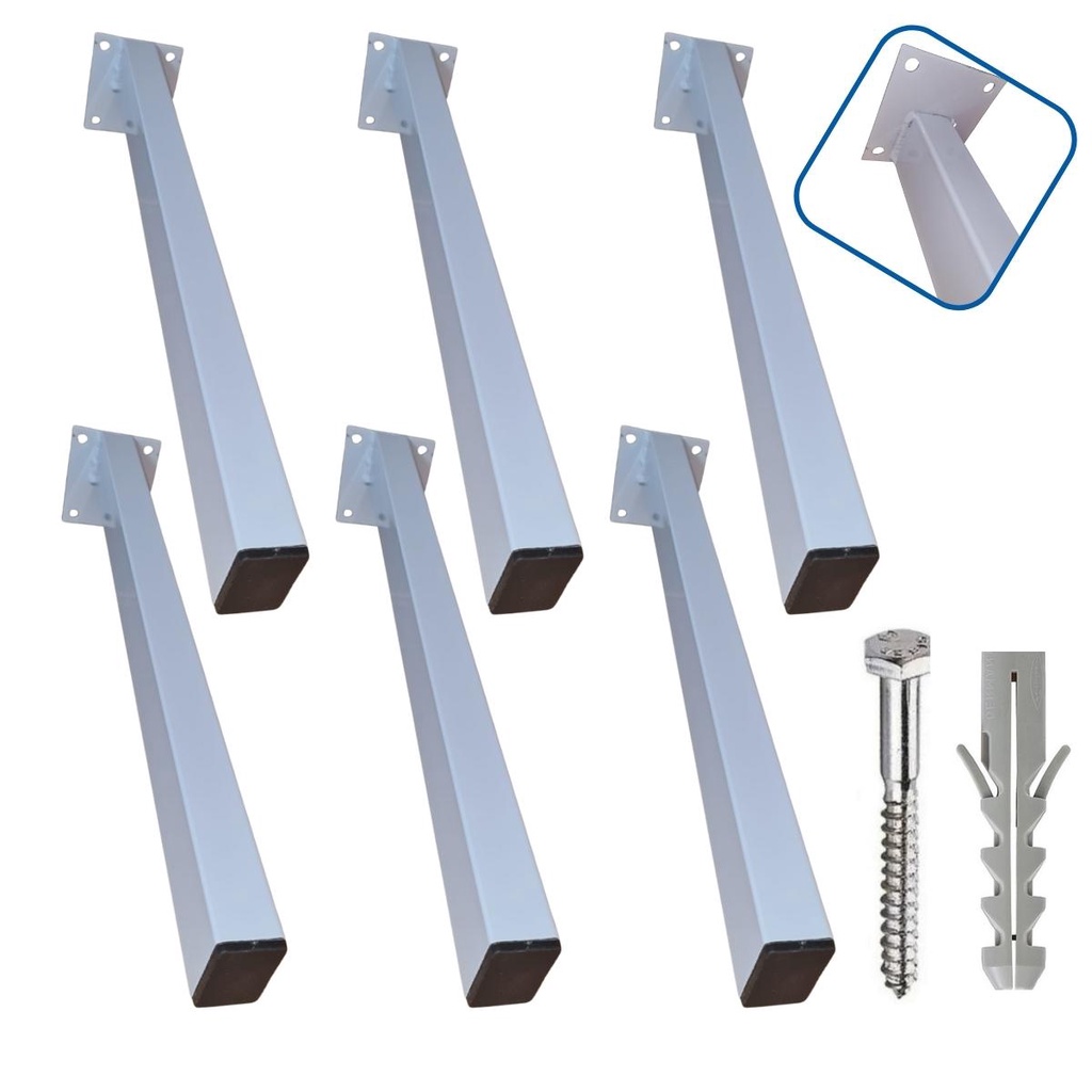 Suporte para Pia de Parafusar 30cm 6 peças Mão Francesa Grapa Bancada Granito Prateleira em Oferta na Shopee