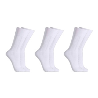 Kit C/3 Pares de Meias Sociais Microfibra - Branco em Oferta na Shopee