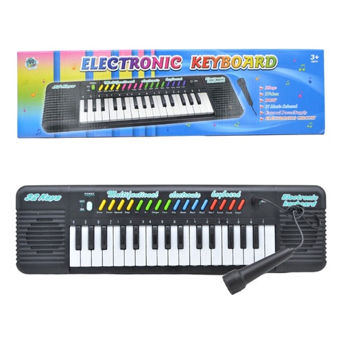 Piano Teclado Musical Karaoke Infantil Microfone