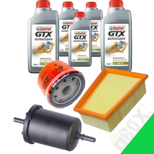 KIT TROCA DE ÓLEO 10W40 CASTROL GTX + FILTROS (DUSTER 1.6 2012 > 2021)