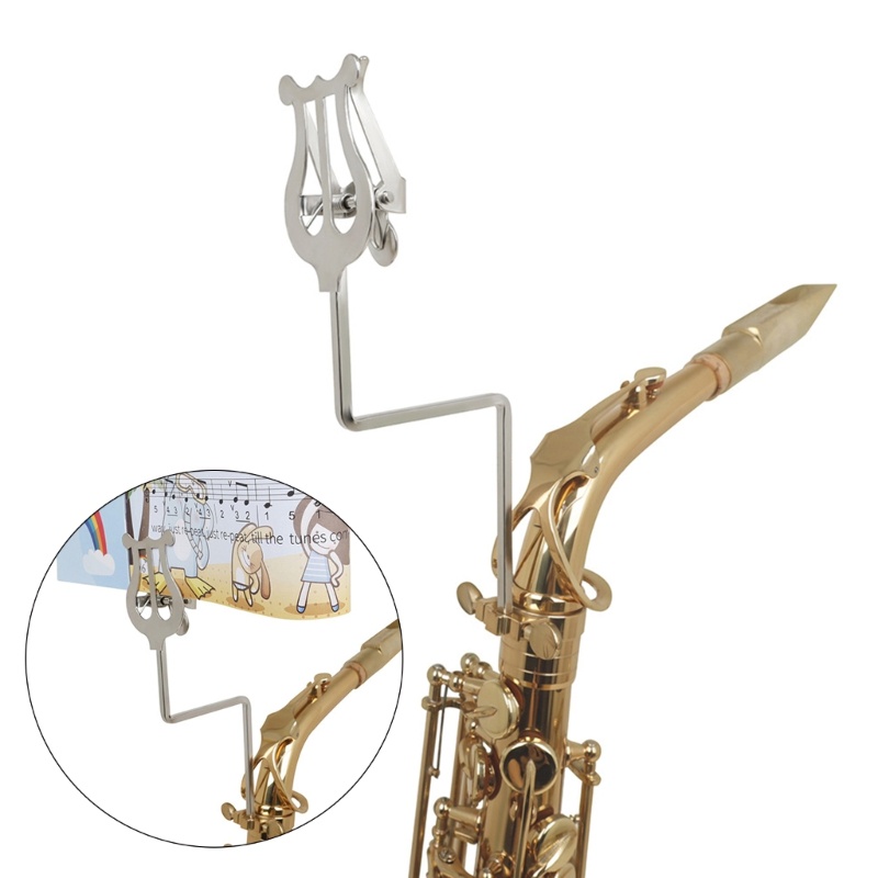 Bmico Saxofone Marchas Lira Suporte Sax Folha Música Clipe Braçadeira-On