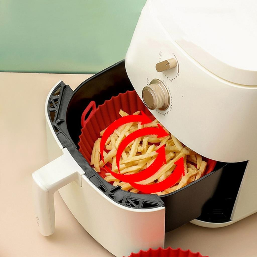 Forma De Silicone Antiaderente C/Alca Para AirFryer 19x7cm