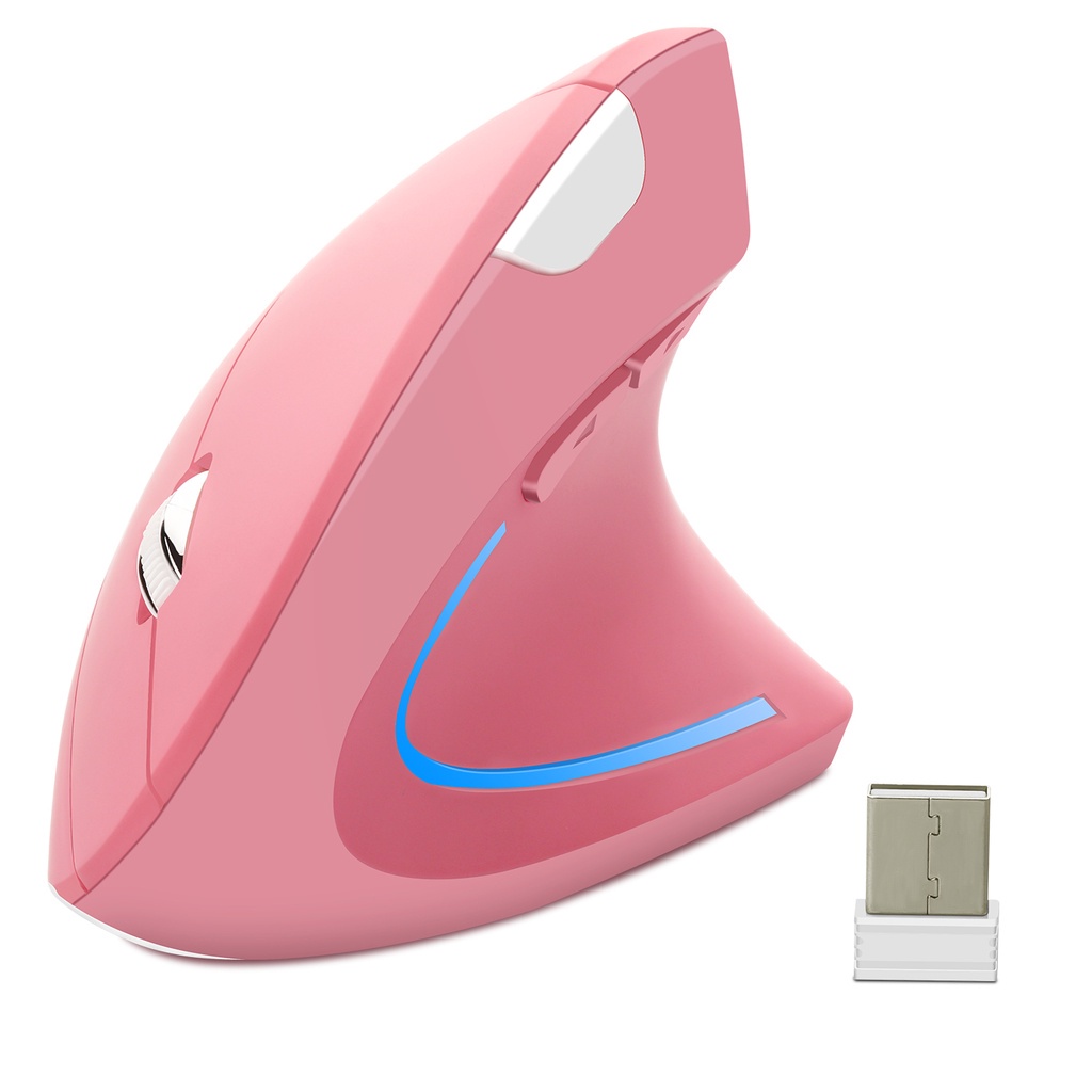 Mouse Óptico Sem Fio Mão Direita 2.4GHz Ergonômico Vertical Prevenir Pulso