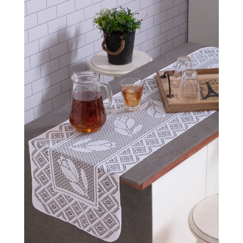 Caminho Passadeira de mesa Toalha Trilho Renda Tulipa Branco em Oferta na Shopee