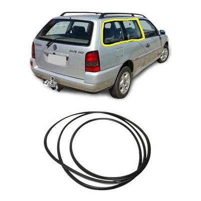 Borracha Vidro Lateral Traseiro Parati G2 Bola 1995/1999 Pvc