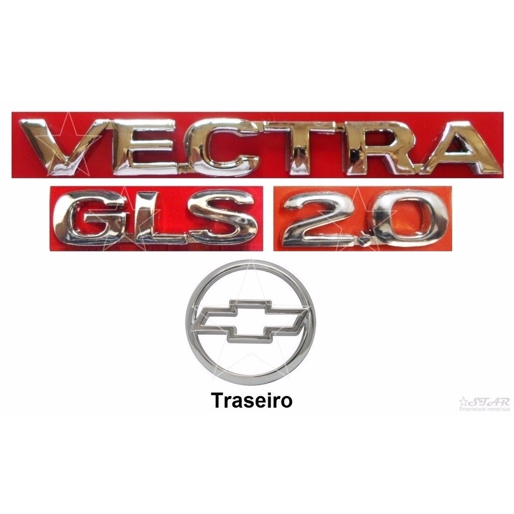 Emblemas Vectra Gls 2.0 + Mala - 97 À 1999 - Modelo Original em Oferta na Shopee