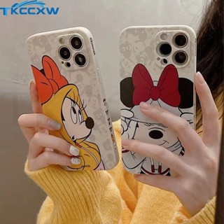 Capa Para Redmi 12 12C Nota 12R 12S 12 Pro Mickey Mouse Silicone Listrado Lateral De Listras Minnie