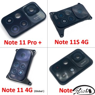 100 % Lente De Vidro Da Câmera Traseira De Reparo Original Com Tampa Do Suporte Armação Central Para Redmi Nota 11S 11 11T 5G 11 Pro Plus