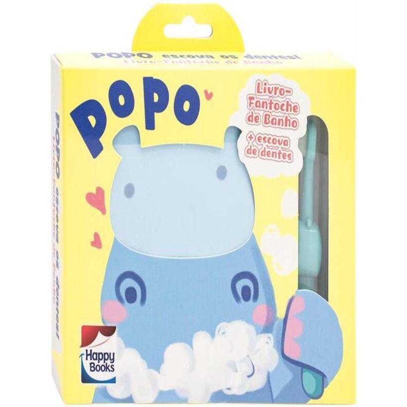 Livro - Livro-Fantoche De Banho - Popo Escova Os Dentes! (Amarelo)