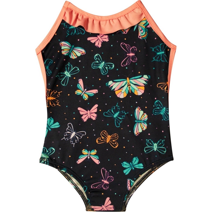 Maiô Infantil Engana Mamãe Borboleta Proteção Uv Praia Verão