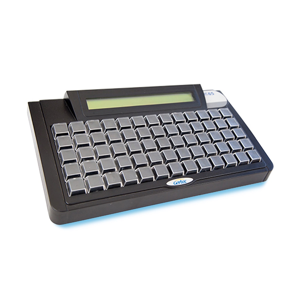 Teclado programável Gertec TEC-E 65 Teclas com Display USB Preto