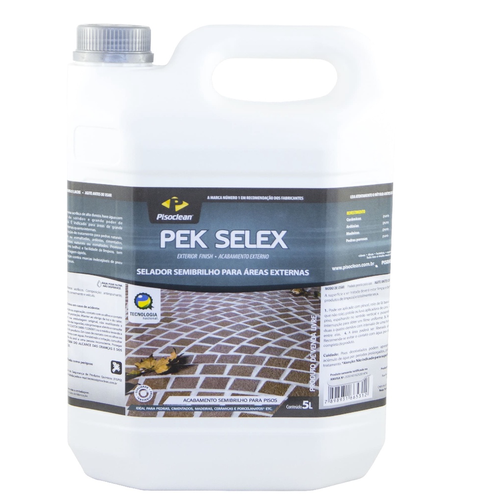 PEK SELEX - SELADOR PARA ÁREAS EXTERNAS E INTERNAS - PISOCLEAN - 5 LITROS