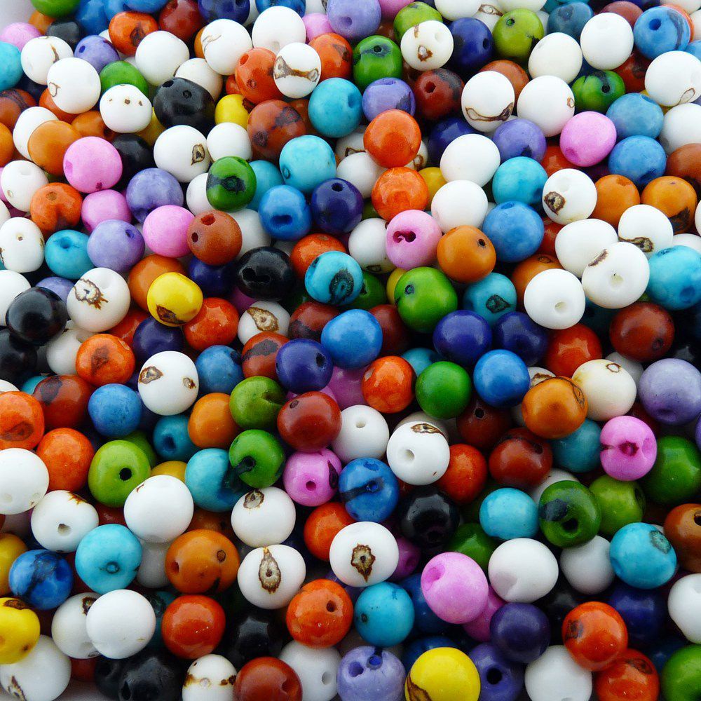 Semente De Açaí Natural Colorido 8mm 1000 Peças - Artesanato Bijuterias Pulseiras