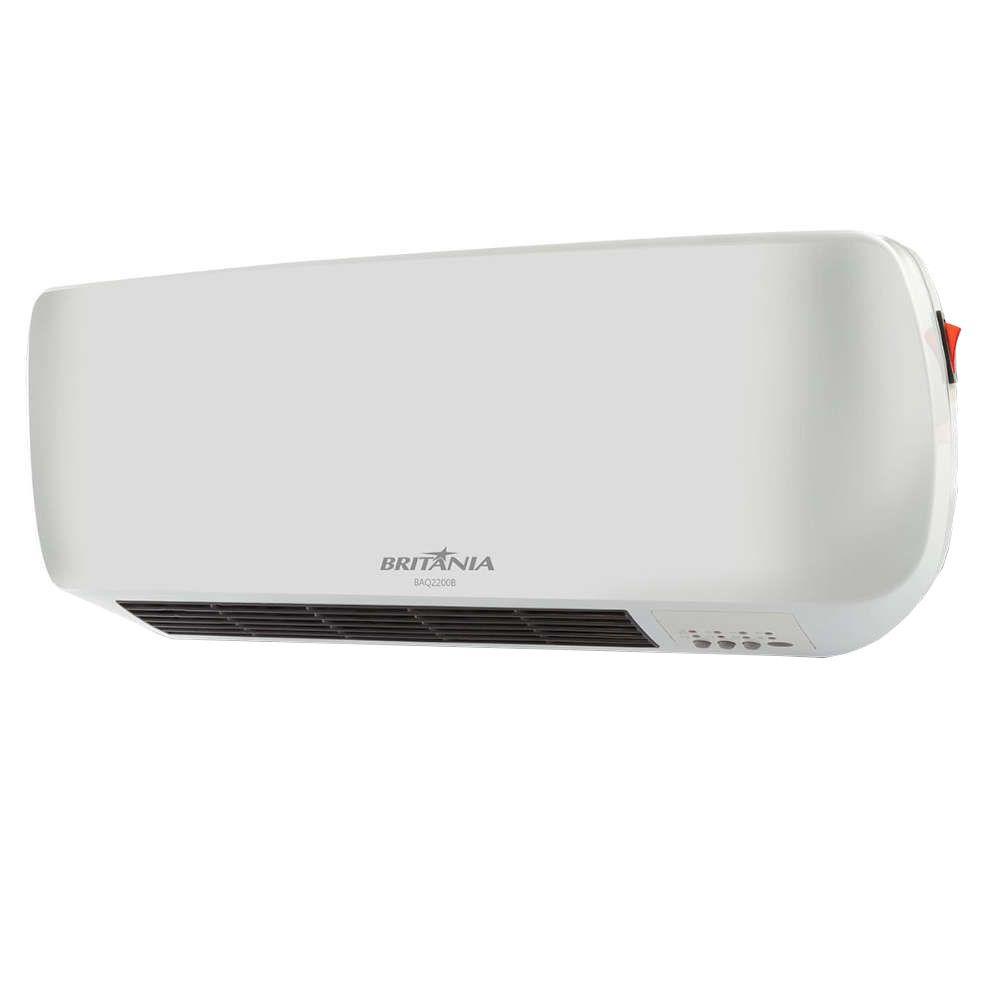 Aquecedor de Parede Britânia BAQ2200B 2 em 1 Aquece e Ventila com Timer