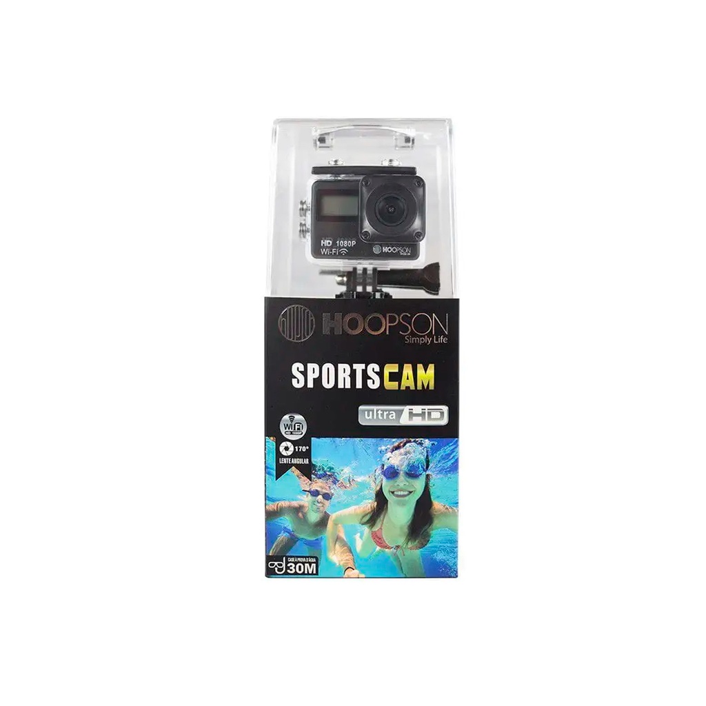 Câmera Esportiva SportsCam HOOPSON - ULTRA HD, WIFI E A Prova Dagua - HD SCH-003 Ação Go Pro Moto Carro