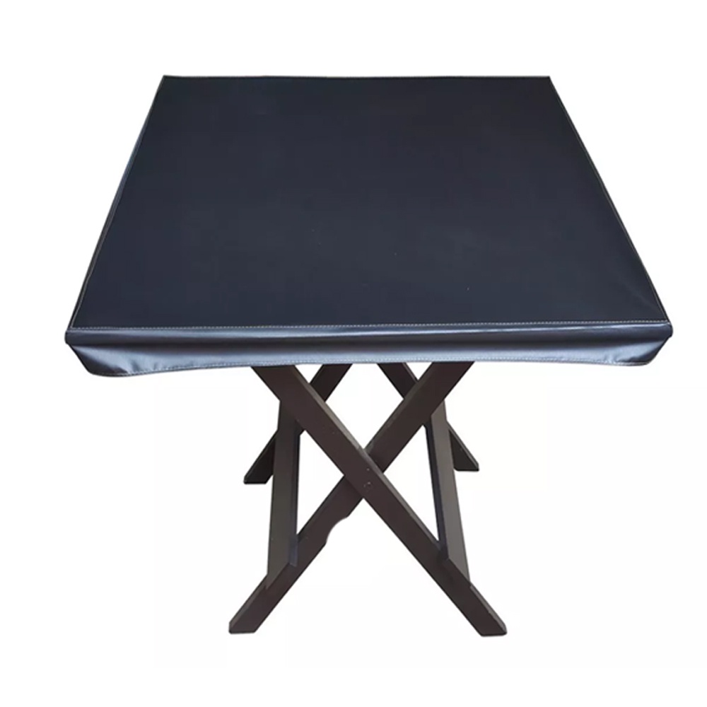 Toalha De Mesa Quadrada Madeira De Bar Lanchonete 70cm x 70cm Preta Impermeável