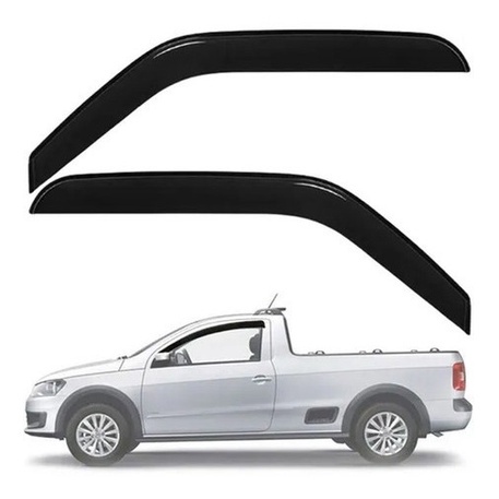 Calha De Chuva Defletor Vw Saveiro G2 G3 G4 1998 A 2011 2 Portas Fumê Ecoflex 30.005A