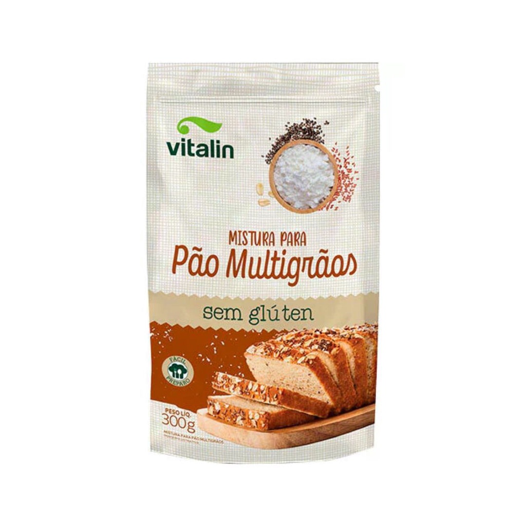 Mistura para pão multigrãos integral Vitalin 300g