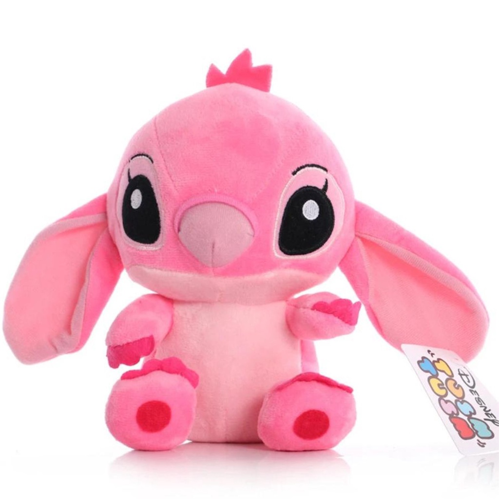 Pelúcia Stitch Rosa Angel - Desenho Lilo & Stitch Disney - 20cm