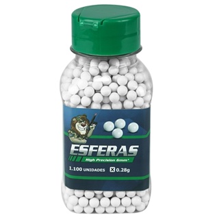 BBs Airsoft 0.28g Bolinhas Plasticas Leão 1100 Unidades Esferas 6mm em Oferta na Shopee