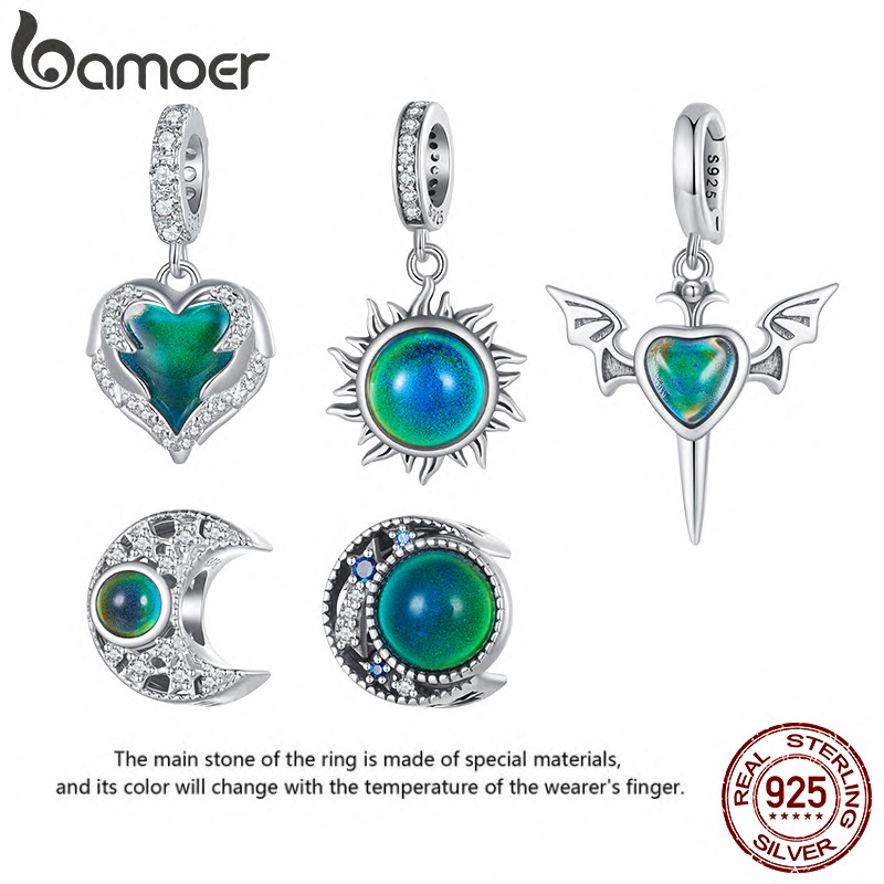 Bamoer 925 Silver Sterling Color Changed by temperature Enmotionial Stone Bead Para A Fabricação De Acessórios Diy Presentes em Oferta na Shopee