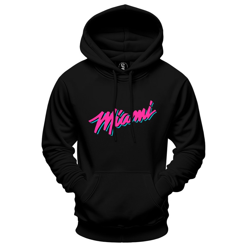 Moletom Modelo Canguru Com Bolso e Capuz Miami Heat Basquete