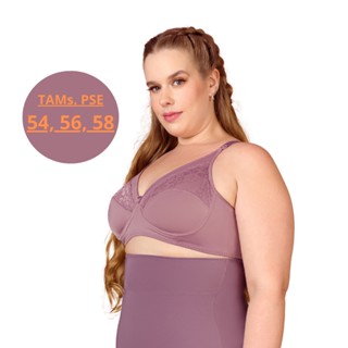 Sutiã Reforçado com Renda Plus Size Extra 54, 56, 58 sem Aro e sem Bojo