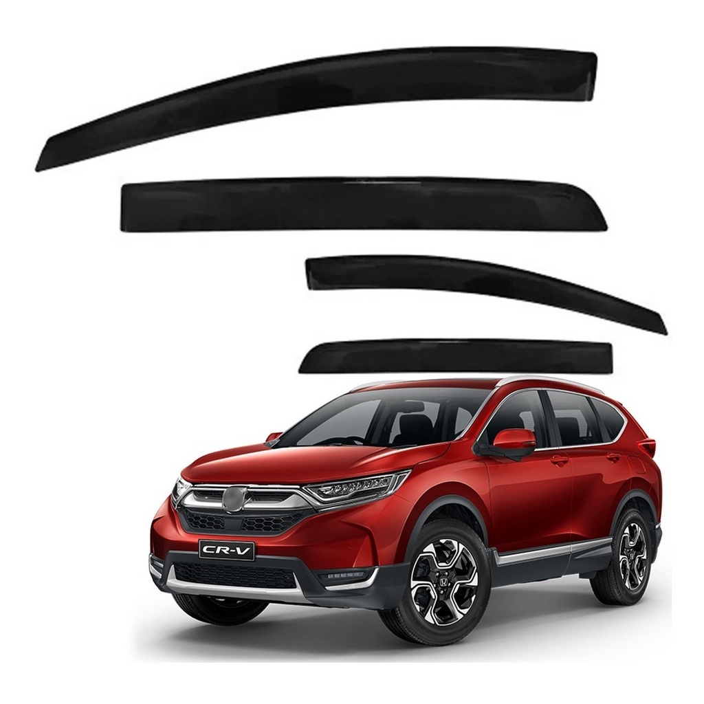 Calha De Chuva Defletor Honda Cr-v 2013 A 2017 4 Portas Fume Tiger HD7698