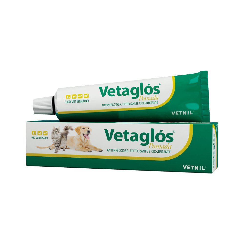 Pomada Cicatrizante Vetnil Vetaglos para Animais 50g - Pets