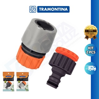 Kit Conjunto Tramontina Engate Rápido Macho e Fêmea Para Mangueiras 1/2 de Jardim em Oferta na Shopee