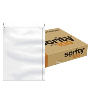 Envelope saco branco SOF332 229x324mm caixa com 100 unidades Scrity