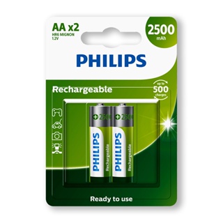 Pilha Recarregavel AA Philips Bateria 2A 2500mAh Pequena 2 unidades em Oferta na Shopee