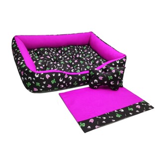 Cama Pet Para Cachorro Porte Médio 80x60 com Tapete e Brinquedos