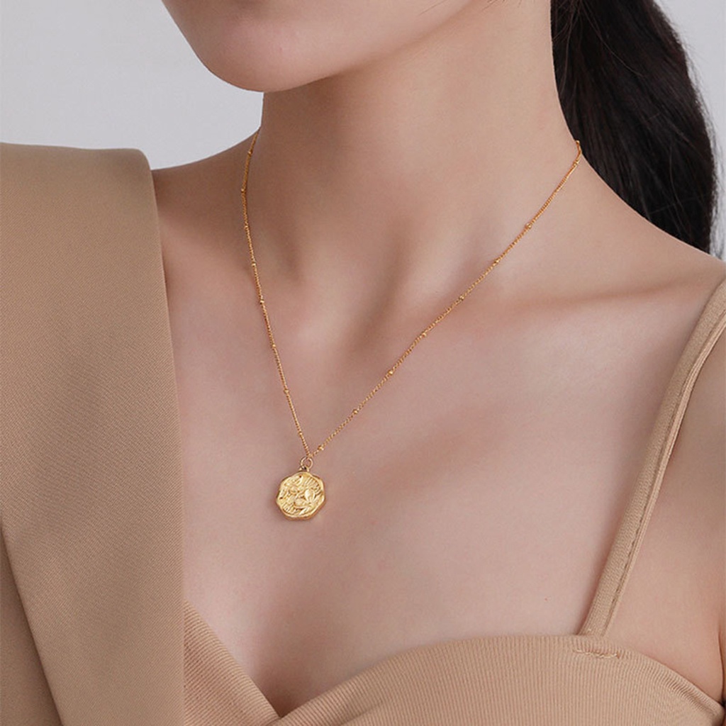 Colar De Ameixa De Ouro Vnox 18K Para Mulheres, Corrente Hipoalergênica De Aço Inoxidável · foto 2