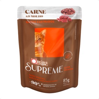 Quatree Supreme Sachê Gatos Castrados Carne ao Molho - 85 g em Oferta na Shopee