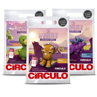 Kit Amigurumi Coleção Dinos Circulo em Oferta na Shopee