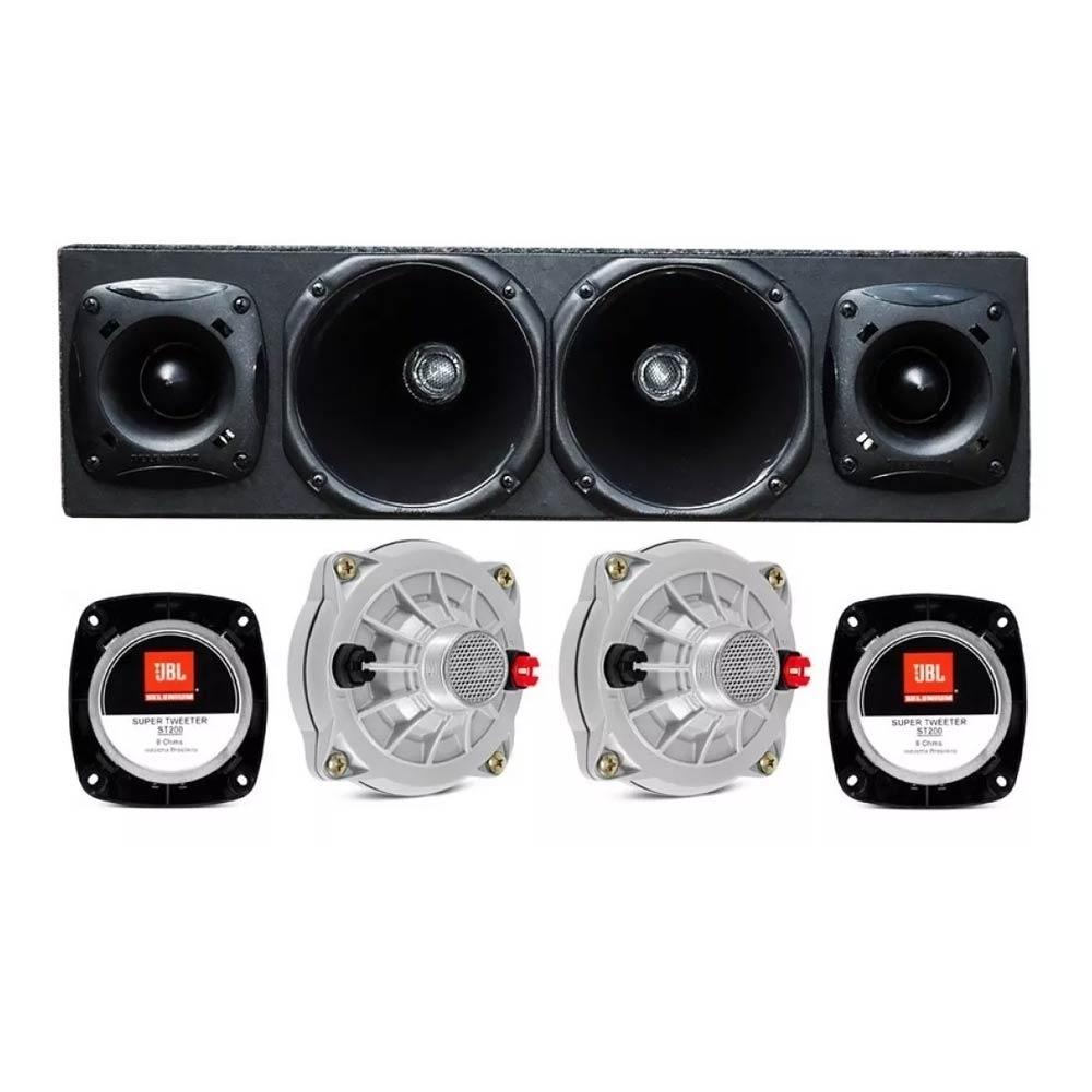 Corneteira Com 2 Drivers D250-x + 2 Tweeters St200 400wrms
