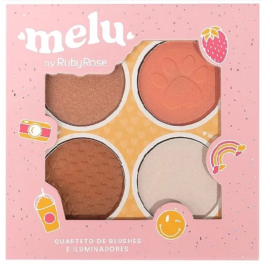 Quarteto De Blushes E Iluminadores Melu By Ruby Rose RR7532