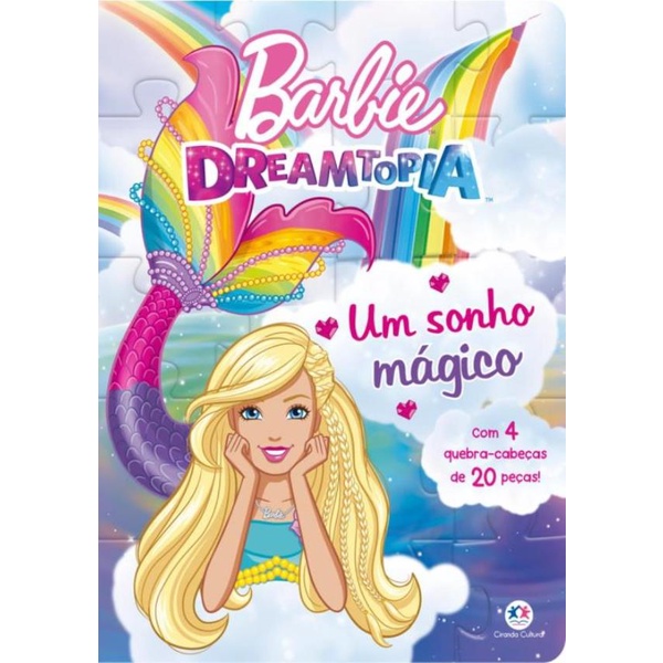 Livro - Barbie - Um Sonho Magico - Com 4 Quebra-Cabecas
