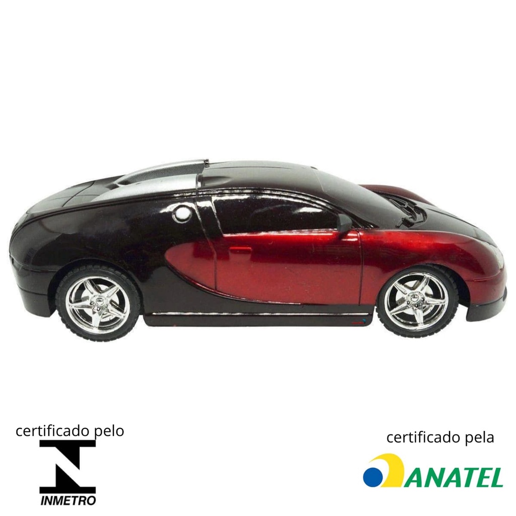 Carrinho Controle Remoto 1:18 Importway Vermelho com Luzes Farol Carro RC Infantil 4 Funções — imagem 2 de 2