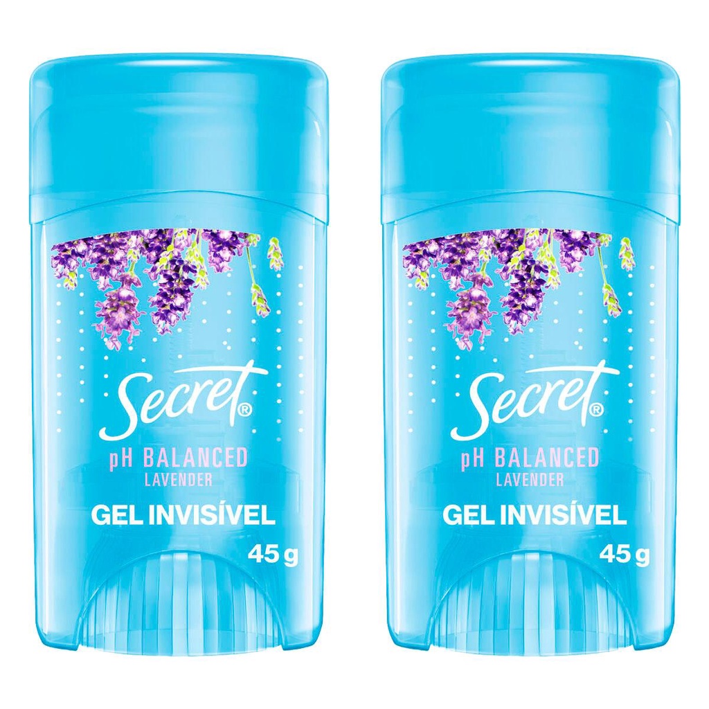 Kit 2 Desodorantes em Gel Secret Lavanda 45g em Oferta na Shopee