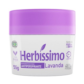 Creme Desodorante Antiperspirante Lavanda 55g Herbíssimo
