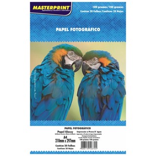 Papel Fotografico 180g A4 Glossy À Prova D´água 20 Folhas em Oferta na Shopee