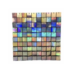 Painel Metalizado Shimmer Wall Prata Furtacor - 30x30cm - 1 unidade - ArtLille - Rizzo