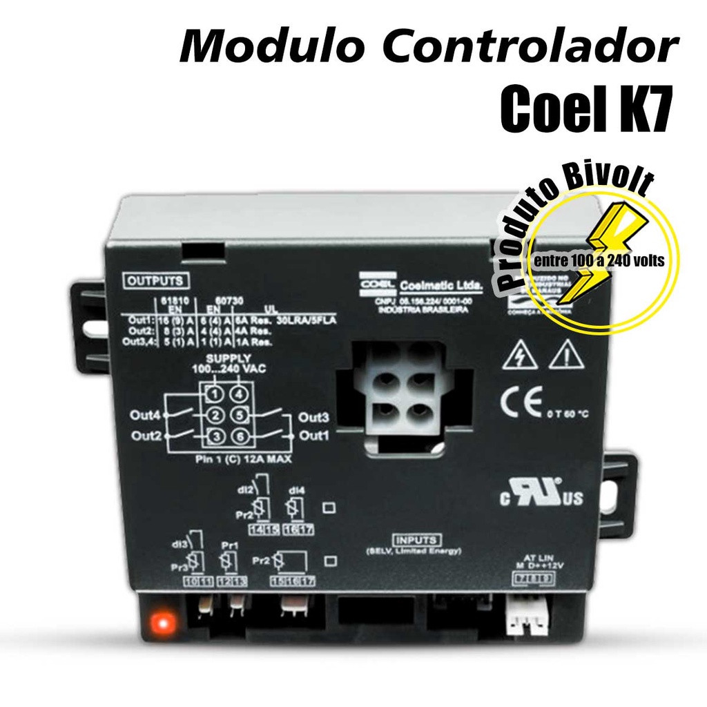 MODULO CONTROLADOR COEL K7-4T CERVEJEIRA GELOPAR 009236.01