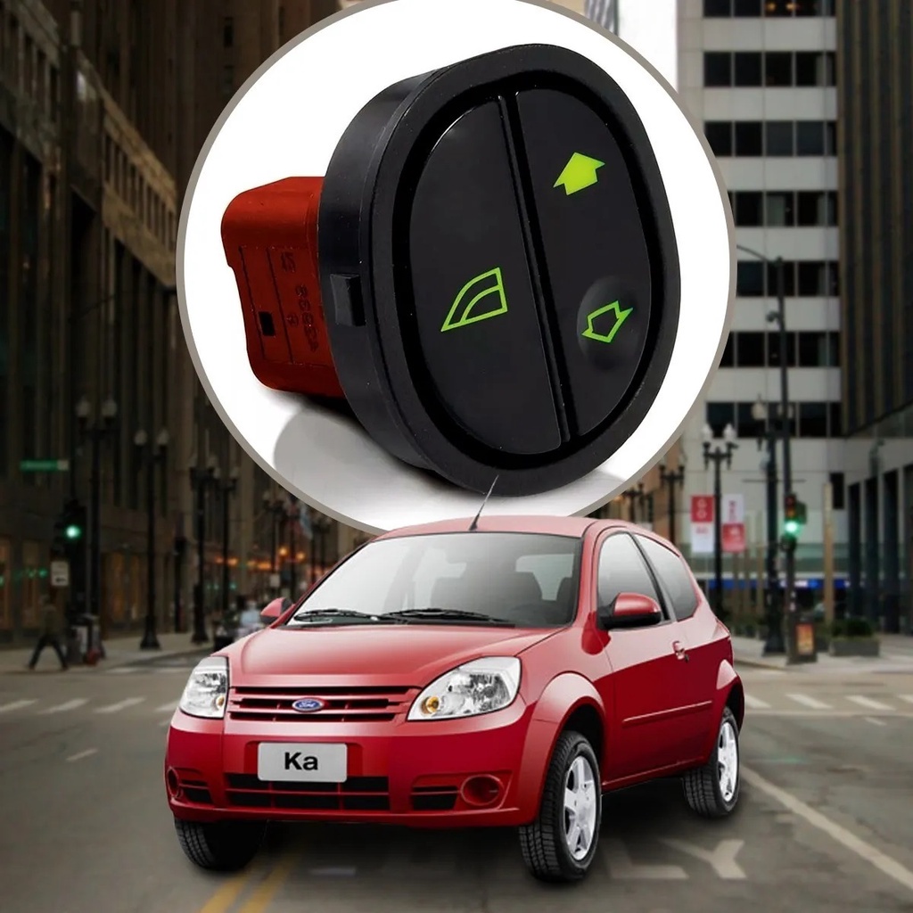 Botão Interruptor De Vidro Elétrico Para Carro Ford Ka Simples Lado Passageiro